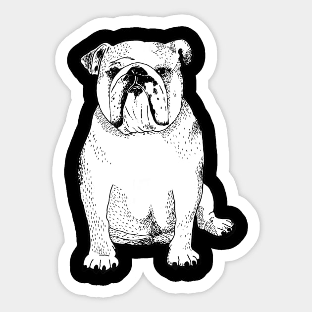 Cute English Bulldog Shirt Gifts for Dog Lover and Owner Sticker by timski